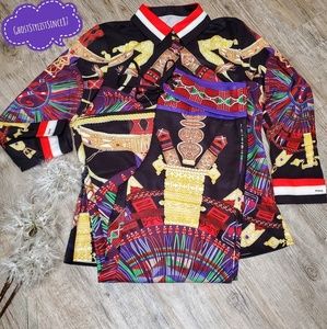 NWOT Designer Print Two Piece Vintage Set